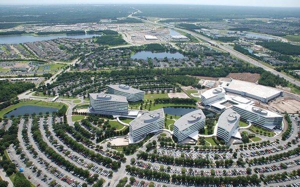 Aerial shot of the campus