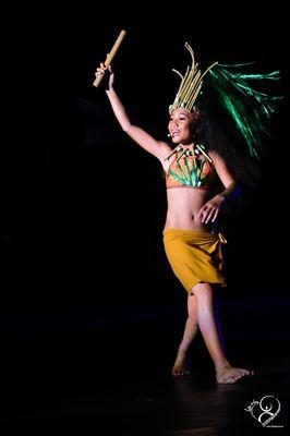 Nonosina "Hōata" dancer on Toata stage (Tahiti)