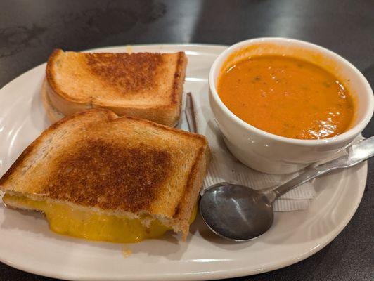 Grilled cheese and tomato soup