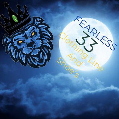 Fearless33 clothing Line and shoe's logo