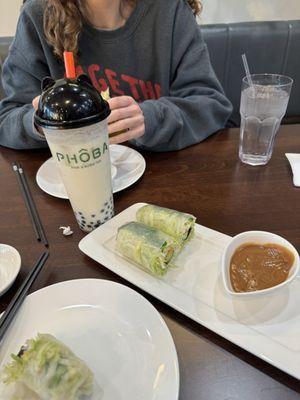 Summer Spring Rolls and Classic Milk Tea