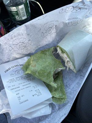 Chicken salad wrap