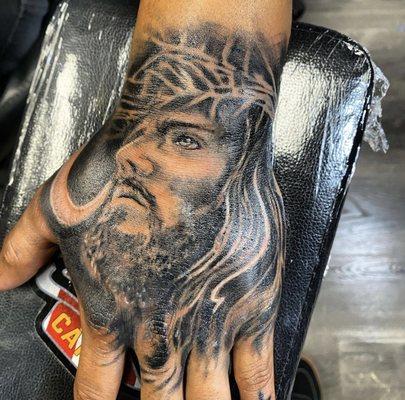 Portrait of Jesus Christ.                   Done  by @philink_tattoos