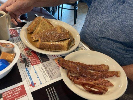 French Toast with bacon