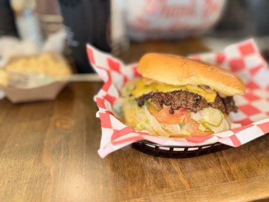 Smash burger. Single patty.