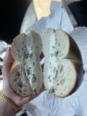 Bagel with Jalapeno Cream Cheese