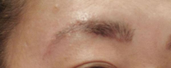 This is my eyebrow threading AND tinting. It's literally holes and no tints. Horrible job by Fana.