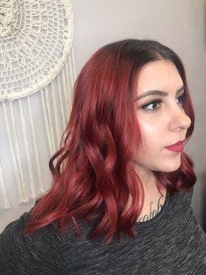 RED HOT with a Deep Root using The new Matrix Color Cult