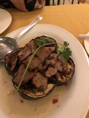 Duck with eggplant