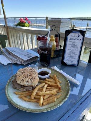 Beef on Weck with fries.