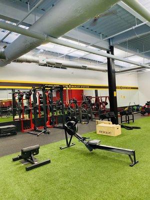 Indoor turf and CrossFit training floor