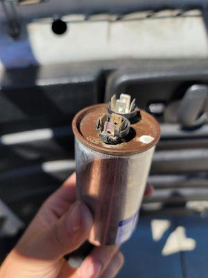 Deteriorating capacitor post