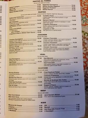 Page 2 of menu