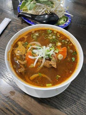 Beef rice-noodle soup