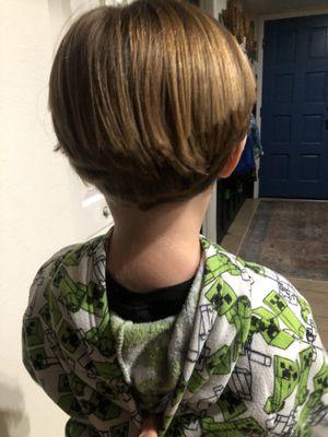 My sons cut