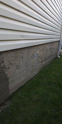 Cracked foundation with water getting inside the basement.