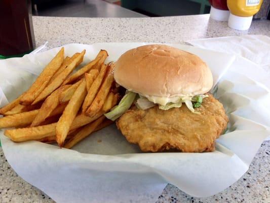 Chicken Fried Steak sammich and fresh cut fries.