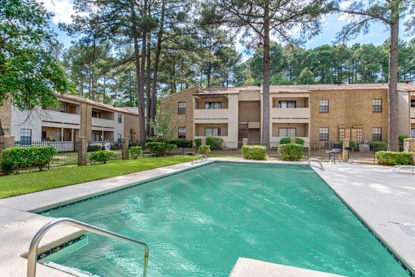 Country Club Place Apartments - Marshall, TX; Community Pool Area