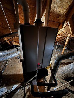 The fully installed system in our attic. It's performing amazingly well.