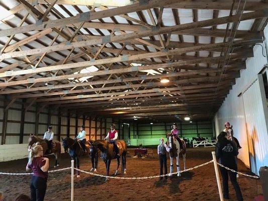 Our spring&fall barn shows offer our riders to safely learn how to show a horse! They also quickly learn how fun it is!