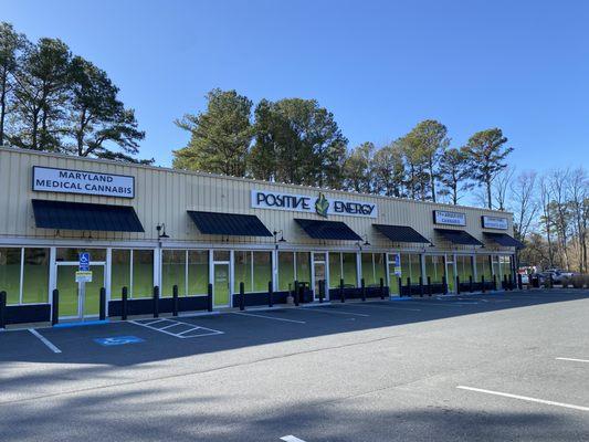 Cannabis Dispensary near Ocean City Maryland on route 50 with lots of free parking.