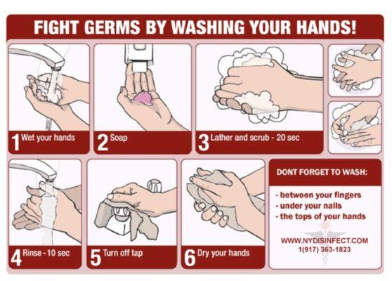 FIGHT GERMS WASH HANDS