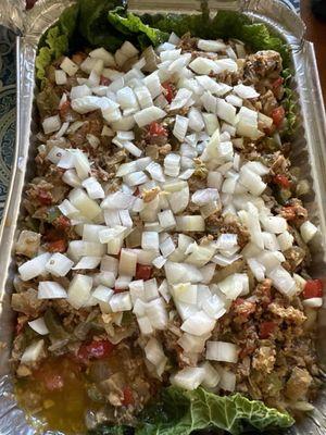 Bangus sisig (rather onion & pepper sisig with sabaw)