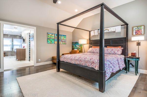 Almaden, San Jose Home Remodel.  Spaciousand Gorgeous Master Bedroom w/ Fireplace