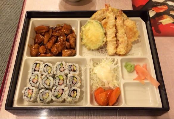 #25C - chicken teriyaki with tempura and California roll