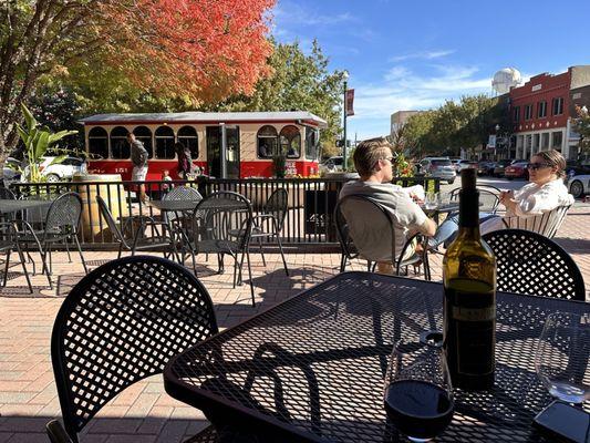 Can't beat the view of downtown McKinney from Landon Winery with a glass of wine in hand!