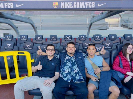 Camp nou bench