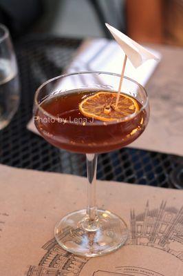 Rye Paper Plane Cocktail ($14) - Whiskey, Aperol, Averna, lemon juice