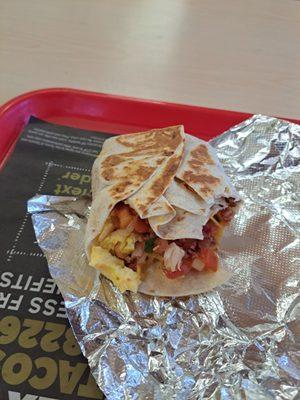 This is their breakfast wrap with bacon