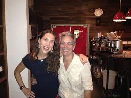 Ali Miller and Chef Monica Pope at Sparrow for a Food as Medicine Dinner Series.