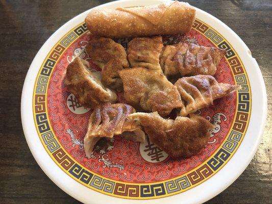 Just an order of pork fried dumplings and an eggroll.  It was just ok.