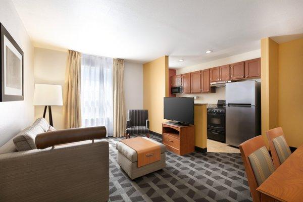 Sit back and relax in our one-bedroom suite, complete with a separate living area and sleeping room.