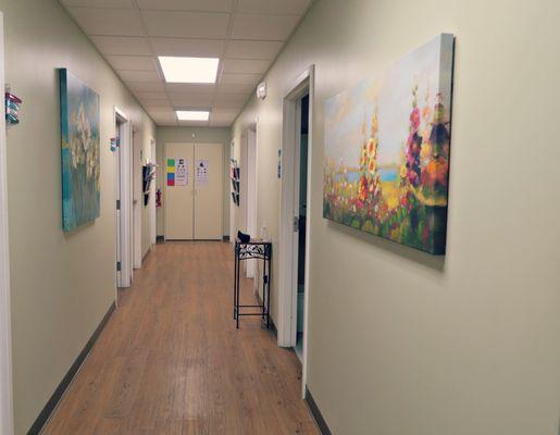 Hallway to exam rooms