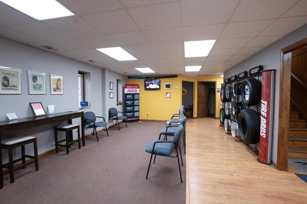 We have a comfortable waiting room while your vehicle is being serviced.