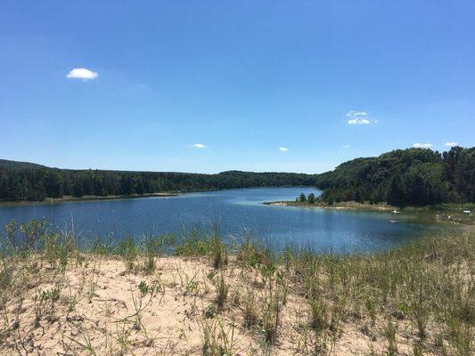 View of North Bar Lake from top of the dune