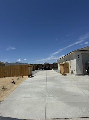 Concrete driveway