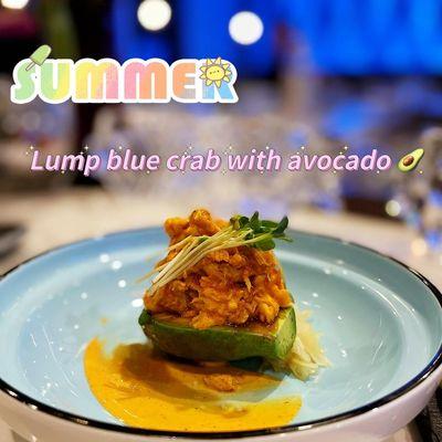 Lump blue crab with avocado