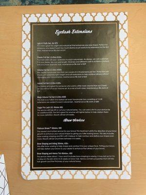 Service Menu