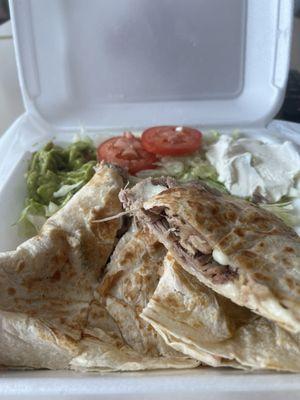 Quesadilla with pernil