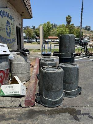 Grab a bin to pour your recyclables in