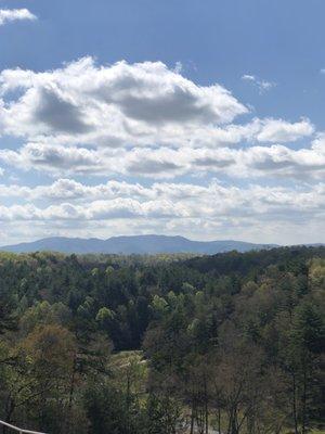 View of mountains from top