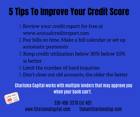 5 Tips to Improve Your Credit Score