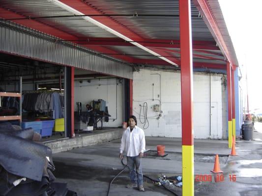 Adding new metal building to existing metal building, in City of Gardena 2010