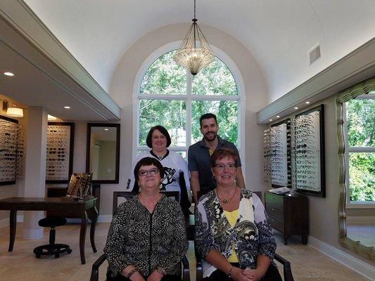 Our Perrysville team!  Misty, Perrysville Manager / Staff Administrator, Dennis, Business Administrator / Optical Manager, Sally & Teresa