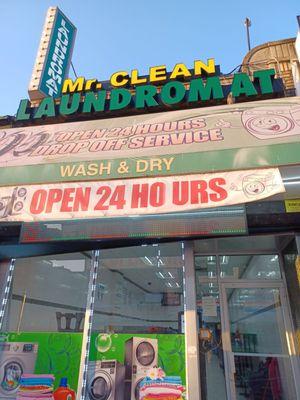 The front of the laundromat