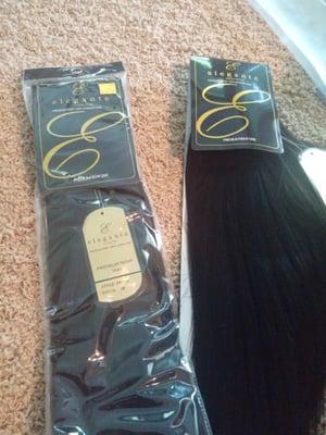 This is the "elegante" hair I bought  14"  Premium Remy 1b $63.99 a pack. Love the texture of this hair.